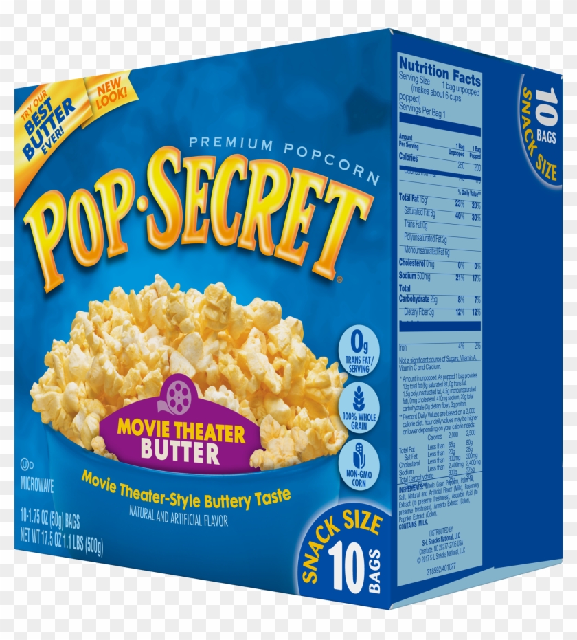 Pop Secret Movie Theater Butter Microwave Popcorn, - Pop Secret Popcorn Butter Clipart