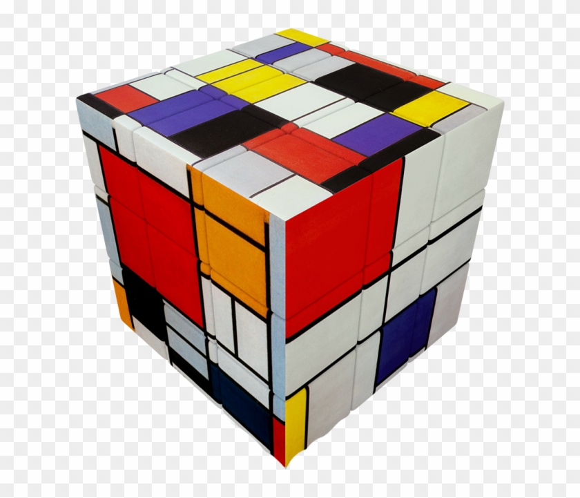 V-cube 3 Flat - Cubo Rubik Mondrian Clipart #2727235