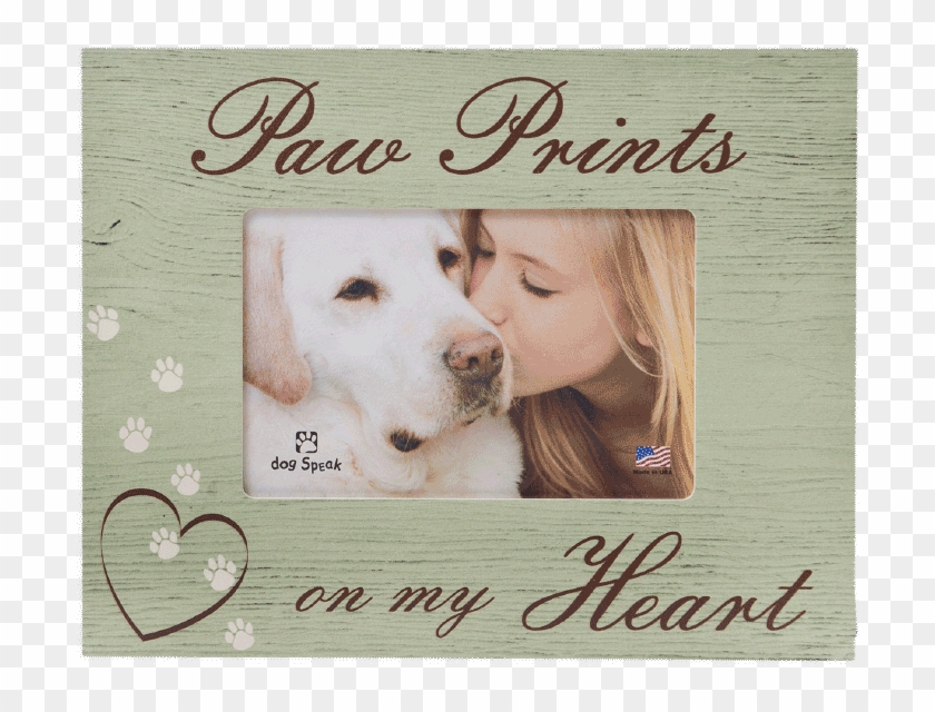Paw Prints On My Heart - Dog Picture Frames Clipart