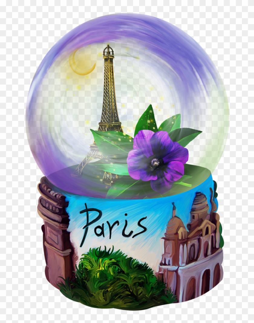 B *✿*dreams Of Parisclipart - Bolas De Cristal Con Flores - Png Download #2728769