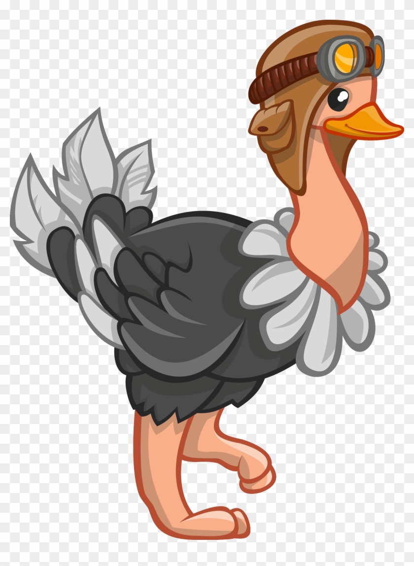 Ostrich Clipart Cartoon - Clip Art Cartoon Ostrich - Png Download #2729044