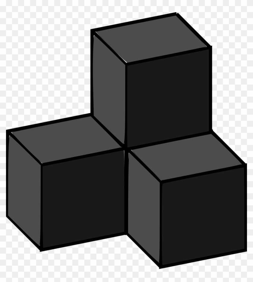 Building Blocks Tetris 3d Blocks Png Image - Black And White Building Blocks Clipart #2729204