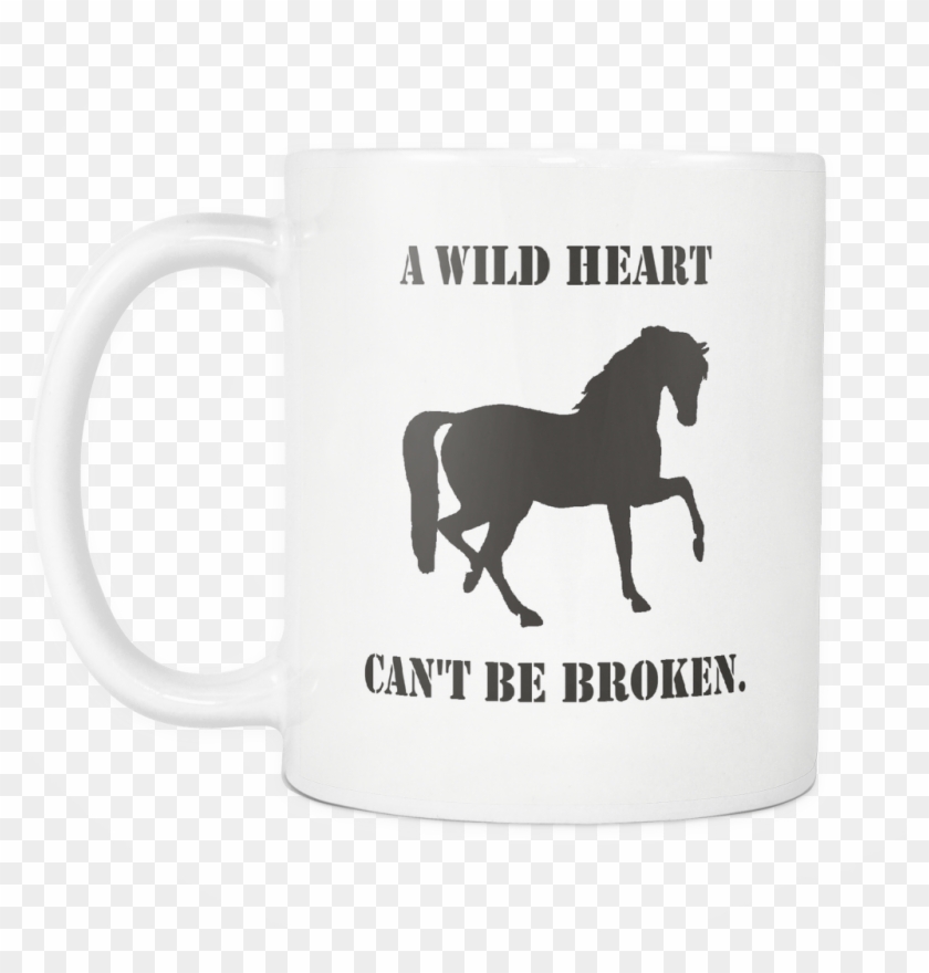Wild Heart 11oz Coffee Mug - Horse Clipart Transparent Background - Png Download #2729721