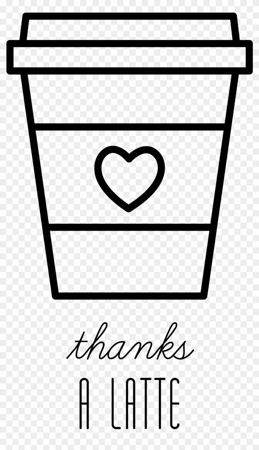 Clip Stock Thanks A Pinterest Coffee Cup Digital And - Thanks A Latte Clip Art - Png Download #2729766