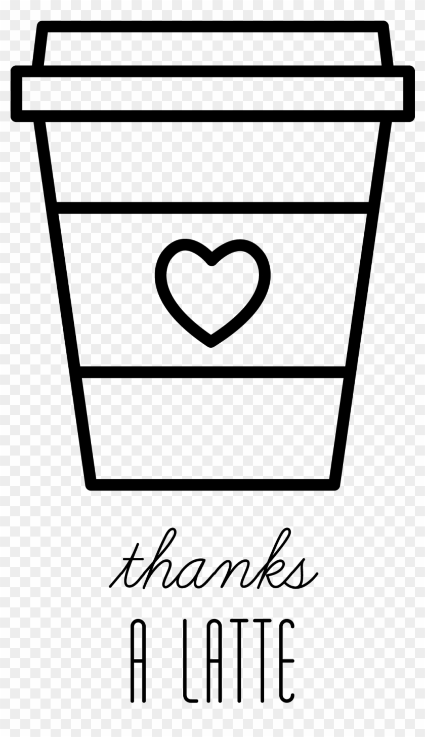 Clip Stock Thanks A Pinterest Coffee Cup Digital And - Thanks A Latte Clip Art - Png Download