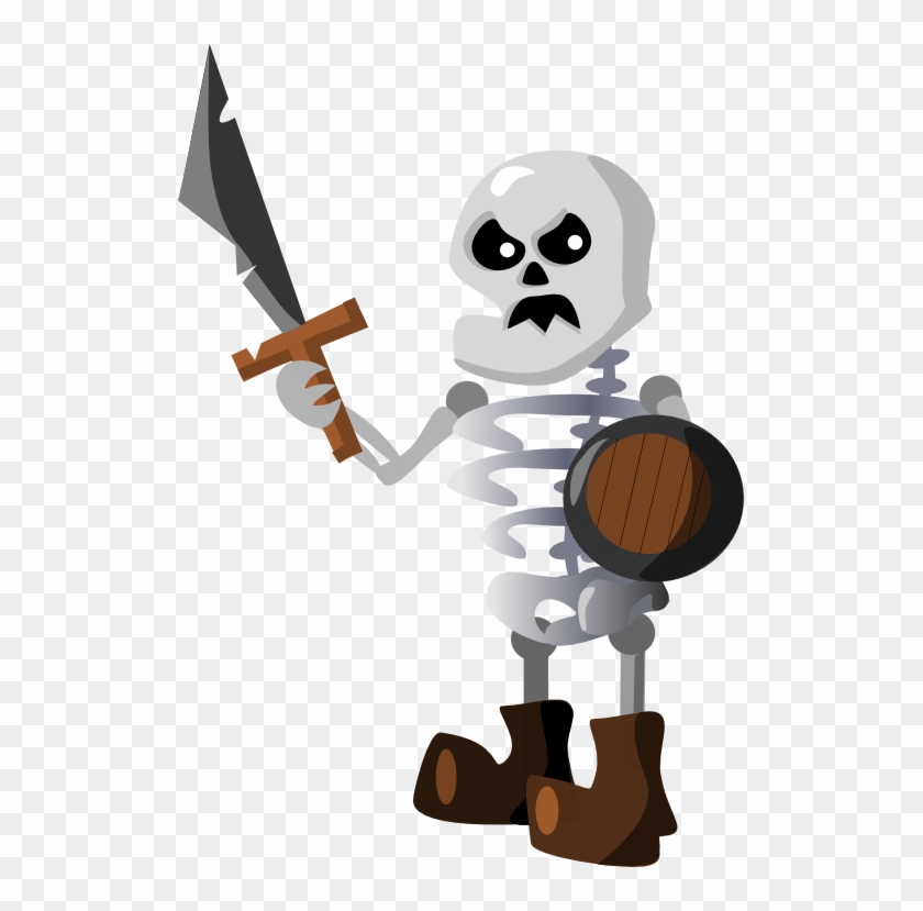 Preview - Skeleton With Sword Clipart Png Transparent Png #2729803