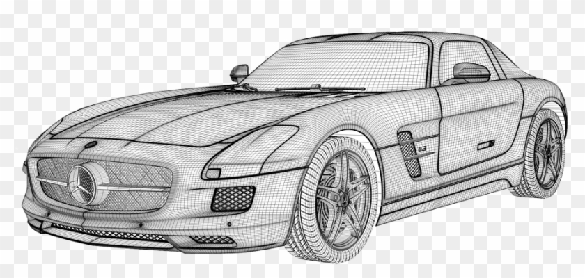 Amg Mercedes Sls Sports Car Png Image - Mercedes-benz Sls Amg Clipart #2729814