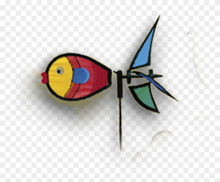 31531 Mini Windmill Tropical Fish Vis Poisson - Pinwheel Clipart