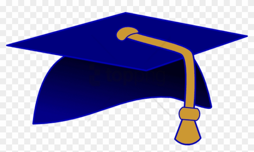 Free Png Gold Graduation Cap Png Png Images Transparent - Blue Graduation Cap Clip Art