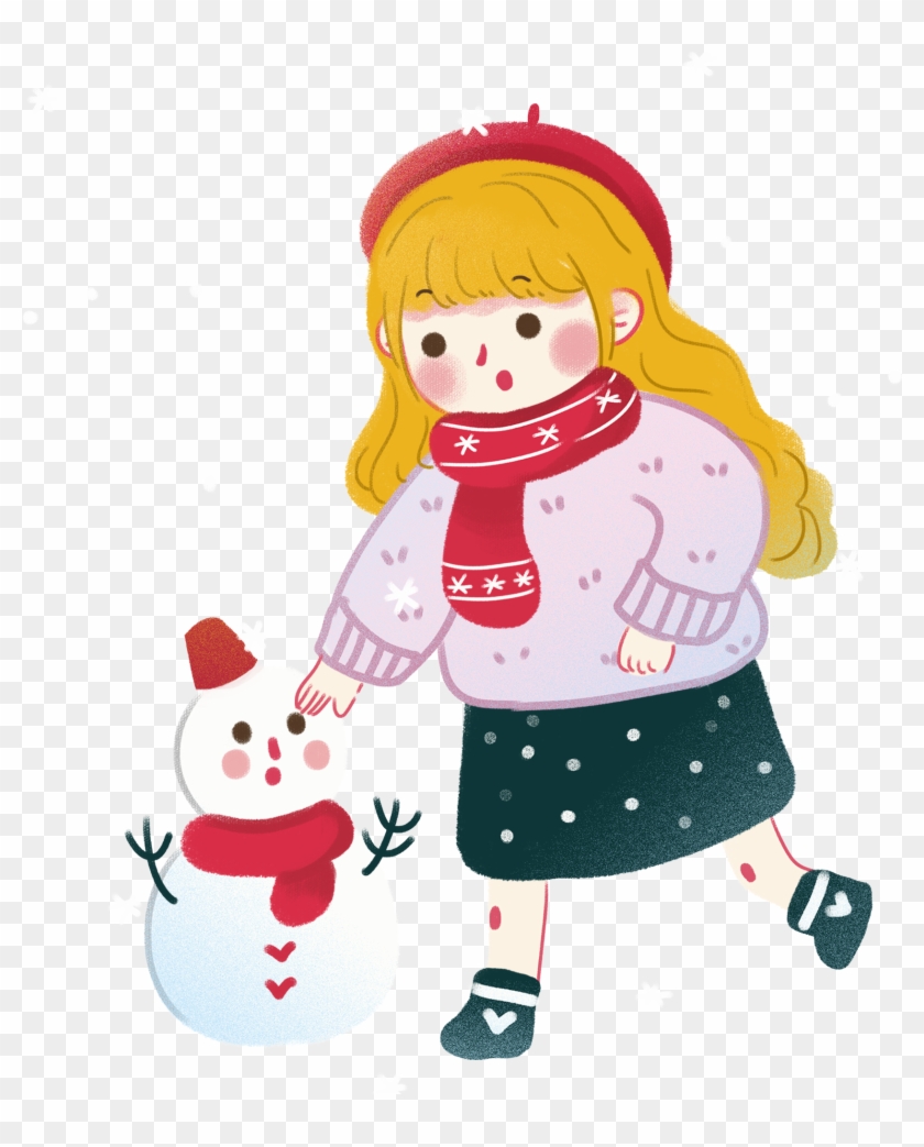 Winter Hello Snowflake Snowy Day Png And Psd - Cartoon Clipart