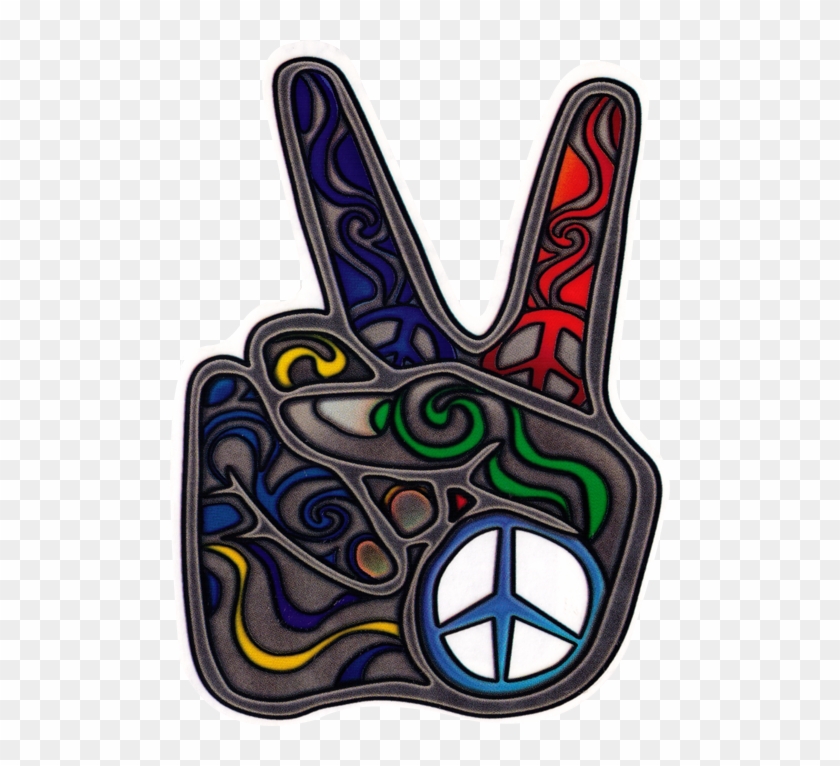 Swirly Peace Hand - Visual Arts Clipart