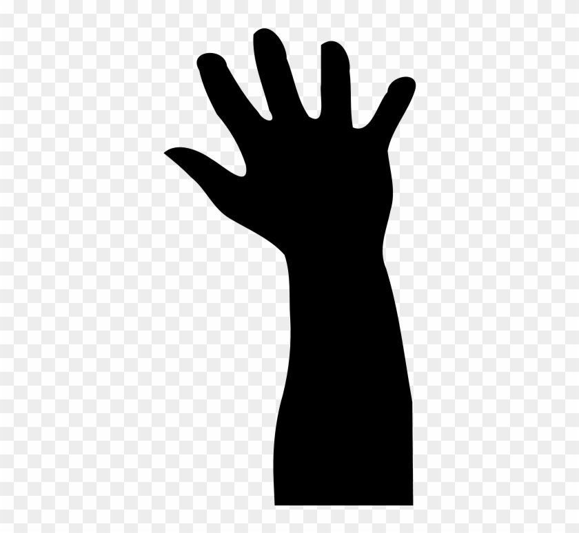 Hand Silhouette - Hand Reaching Out Silhouette Png Clipart