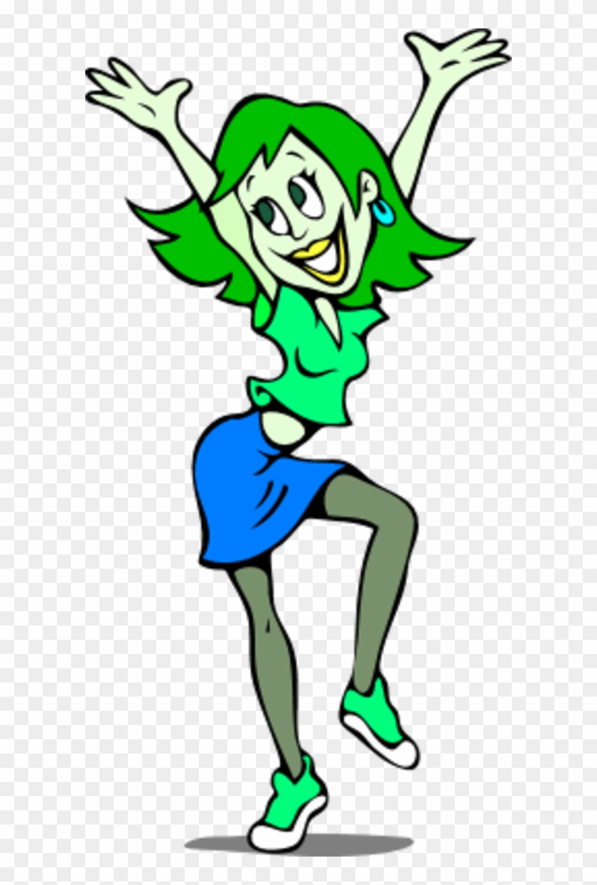 600 X 1165 5 - Funny Cartoon Girl Dancing Clipart #2731676