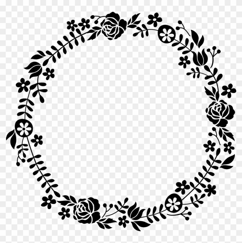 Jpg Transparent Download Flowering Wreath Rubber Border - Border Round Stamp Png Clipart #2731980