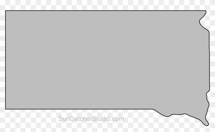 South Dakota Map Outline Png Shape State Stencil Clip - South Dakota Shape Clip Art Transparent Png