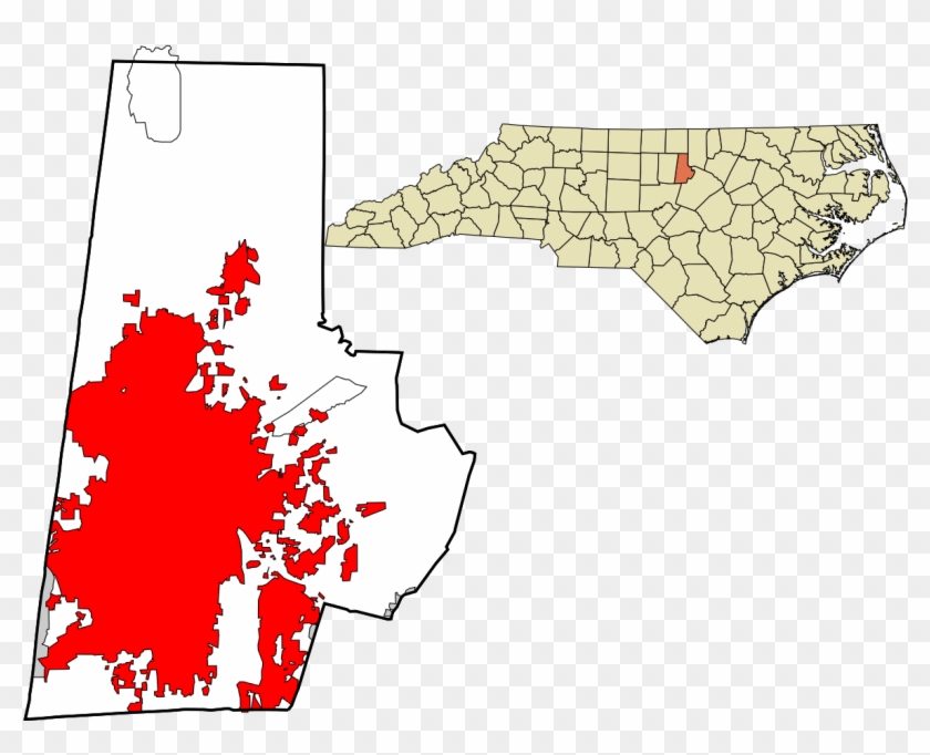 Durham North Carolina Map Clipart #2732516