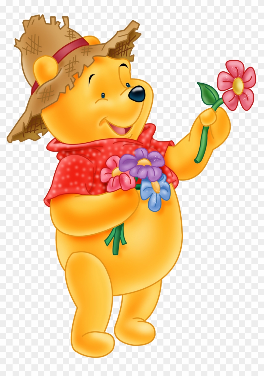 Winnie The Pooh With Rose Clipart #2732552