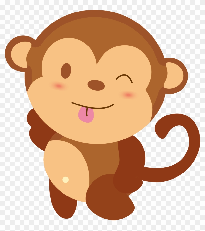 Cartoon Baby Monkey - Cute Baby Monkeys Png Clipart