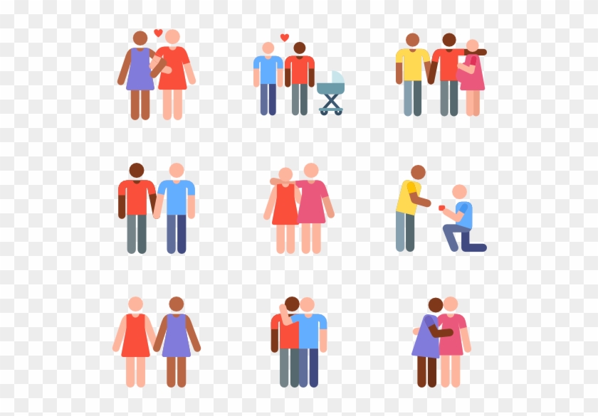 Homosexual Couples Pictograms Clipart #2732818