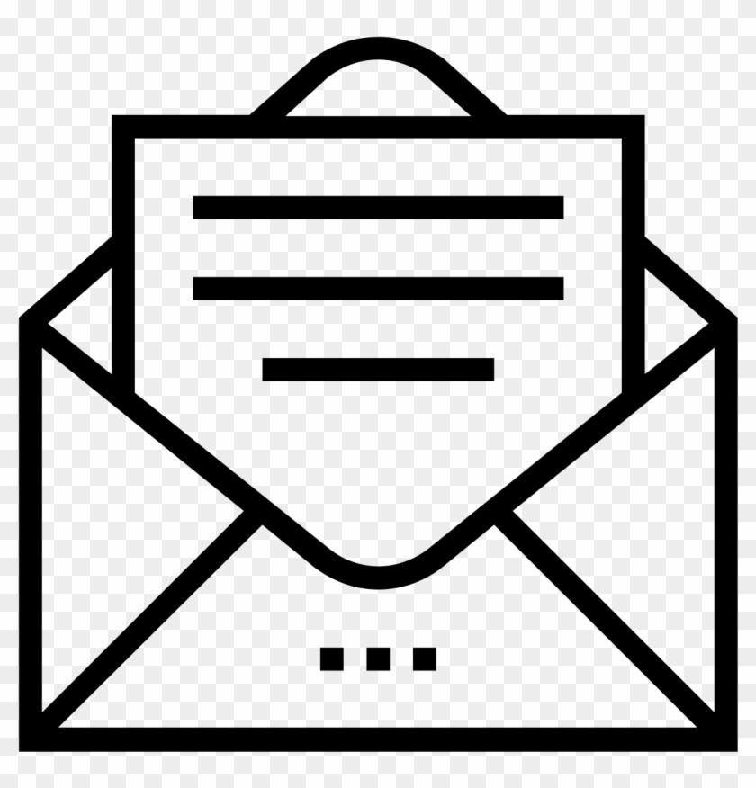 Envelope Icon For Website - Email Icon Black And White Clipart #2733531