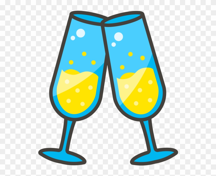 Clinking Glasses Emoji Icon - Verre De Champagne Emoji Clipart #2733755
