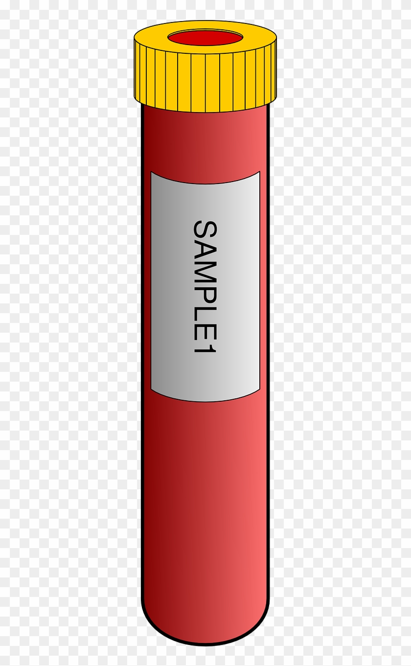 Blood Sample Tube Container Png Image - Blood Tube Cartoon Clipart #2734604