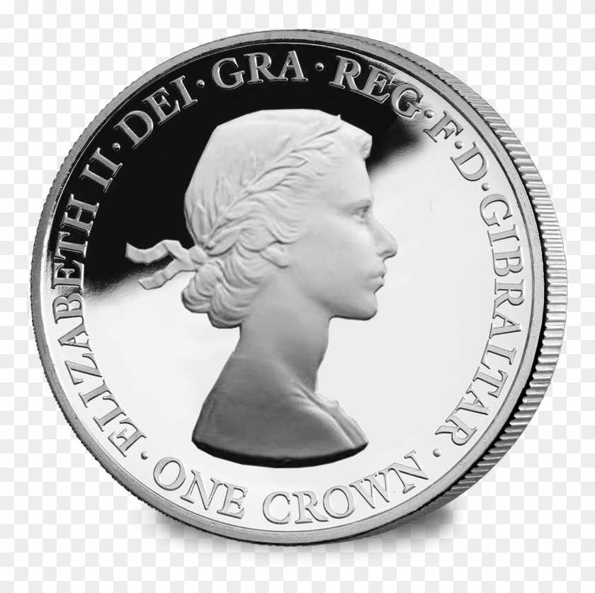 The Queens 90th Birthday Set Of 5 Silver Crowns - Elizabeth Ii Clipart