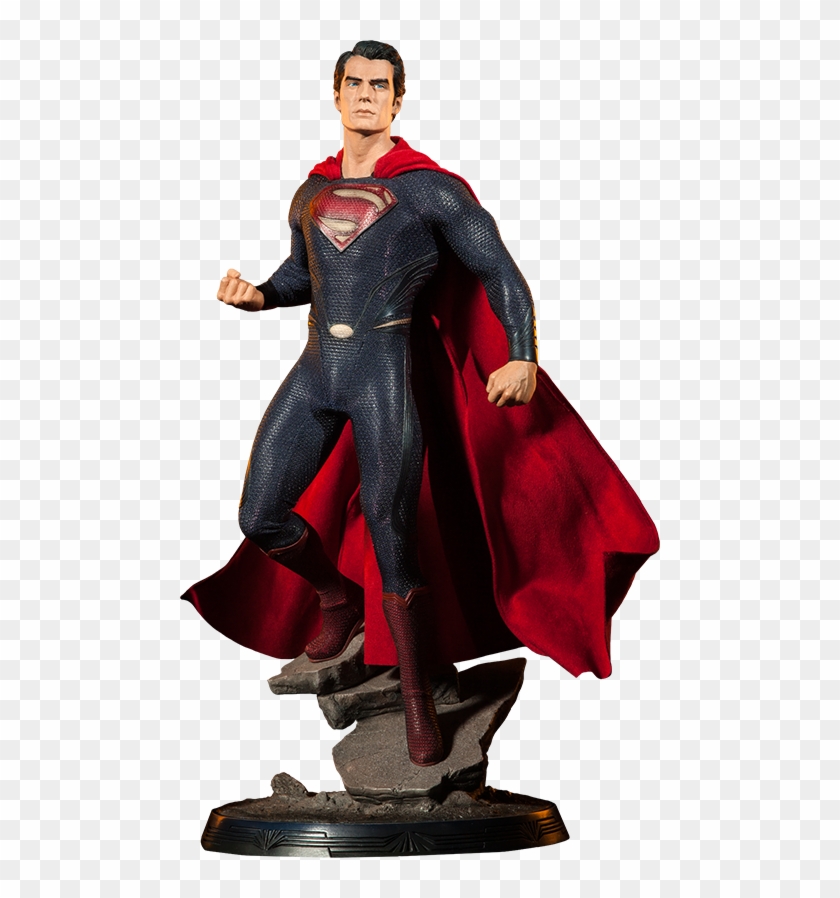 Man Of Steel - Dc Man Of Steel Premium Format Superman Statue Clipart