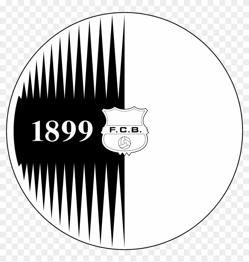 Barcelona 03 Logo Black And White - Fc Barcelona Clipart