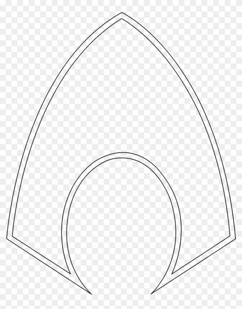 Nightwing Clipart Logo - Aquaman Logo Coloring Page - Png Download