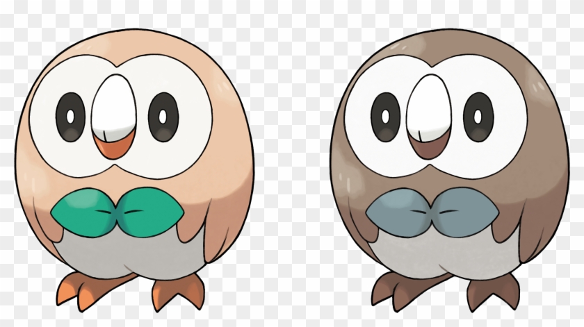 I Made Some Mock-up Shinies Of The New Gen 7 Pokemon - Pokemon Rowlet Evolution Clipart
