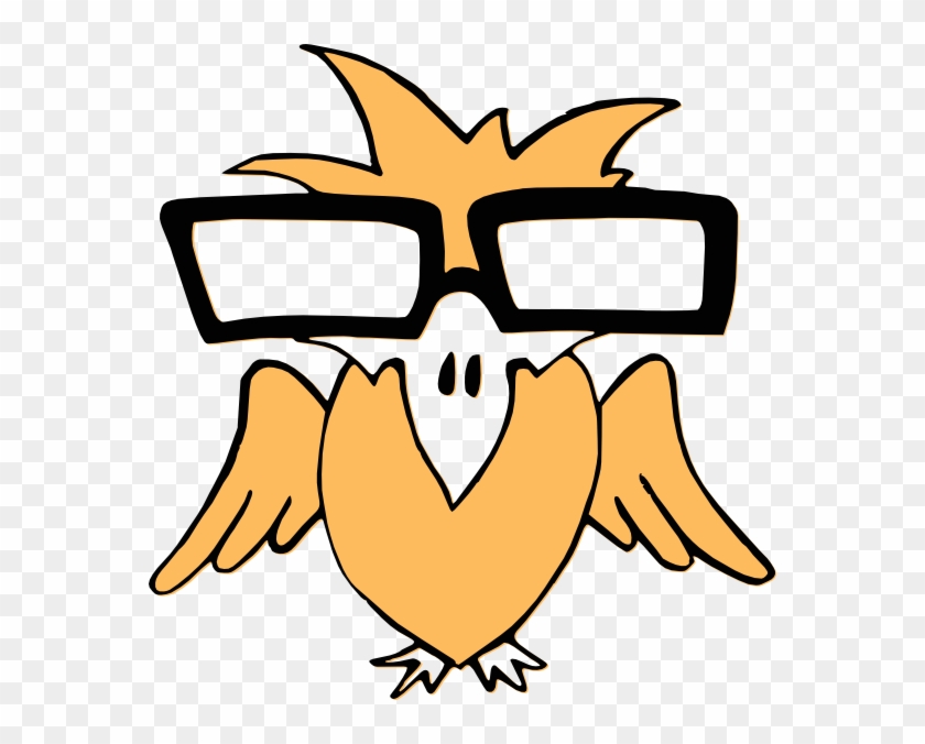 Bird With Glasses Cartoon Clipart