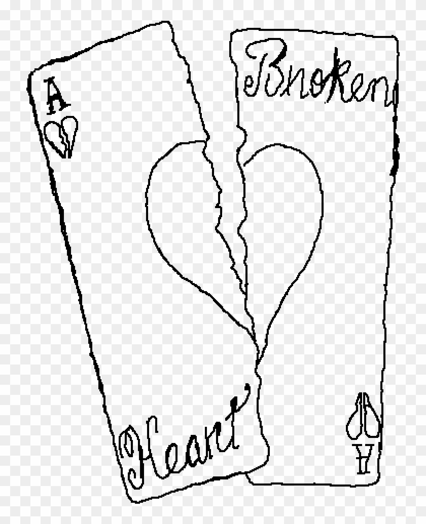 Thoughts Drawing Broken Heart - Line Art Clipart #2736281
