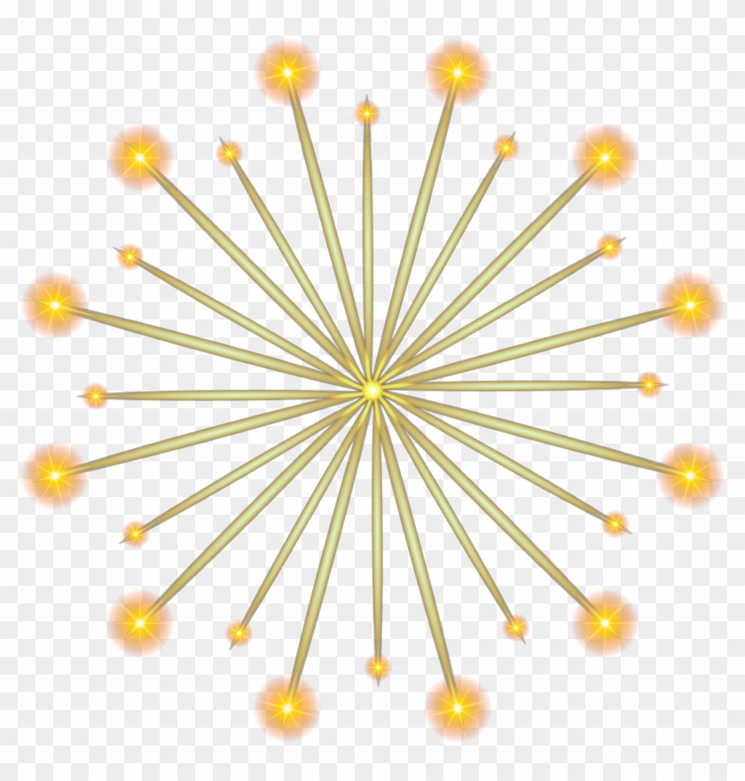 Fireworks Clipart Yellow - Pháo Hoa Hoạt Hình - Png Download #2736828
