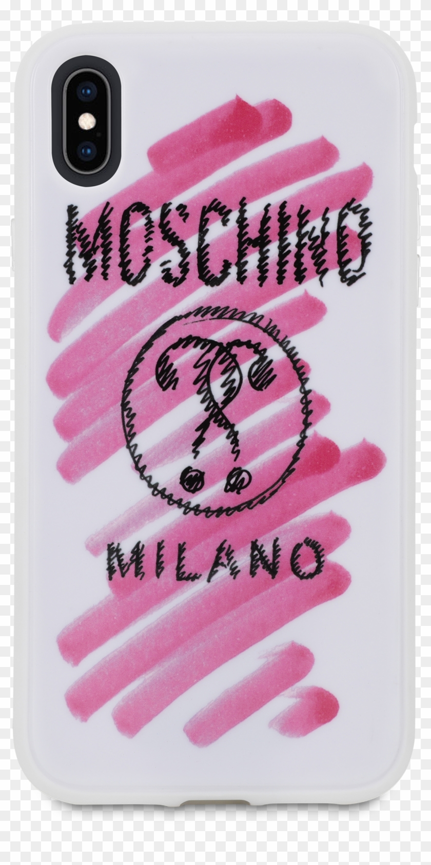 Iphone Xs Max Cover With Brushstroke Double Question - Moschino Phone Case Clipart