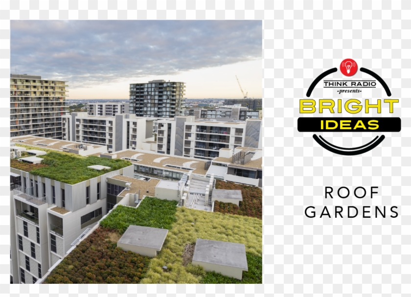 Bright Ideas City Islands Of Green - Apartment Building With Green Roof Clipart