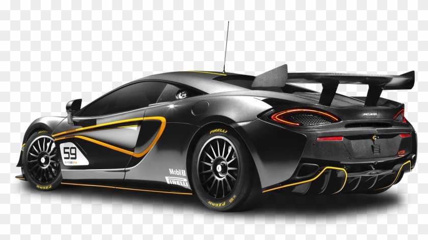 Black Mclaren 570s Gt4 Car - Mclaren Gt4 Clipart