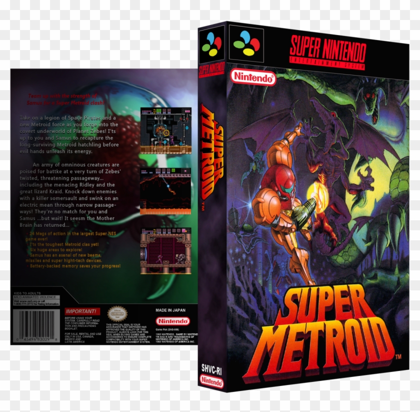 Comments Super Metroid - Super Metroid Original Box Clipart #2738438