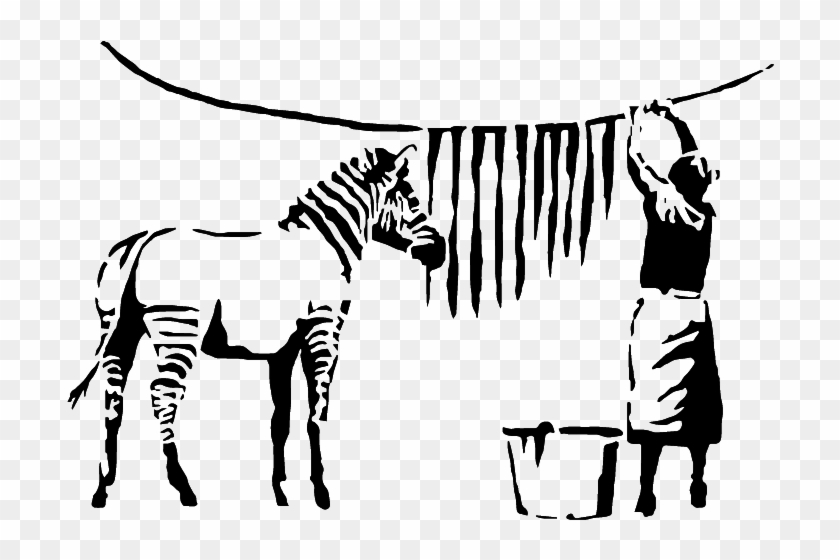 Zebra Striber Til Tørre - Banksy Zebra Clipart #2738530