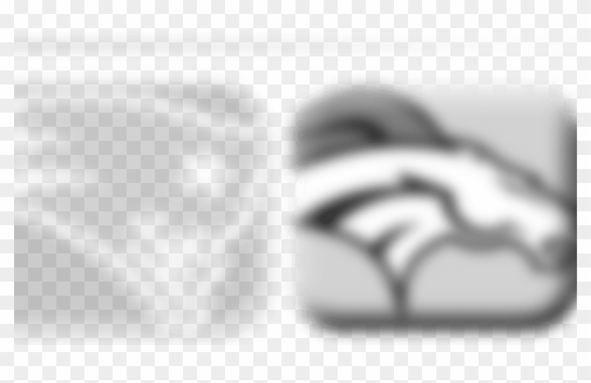 When The Broncos Run - Monochrome Clipart #2738647