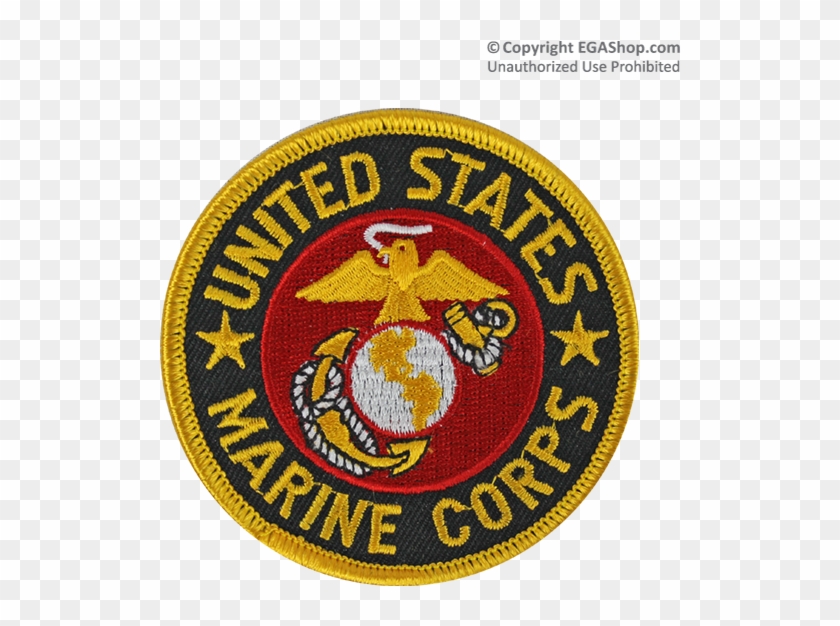 Iron On United States Marine Corps Patch With Light - United States Marine Corps Badge Clipart
