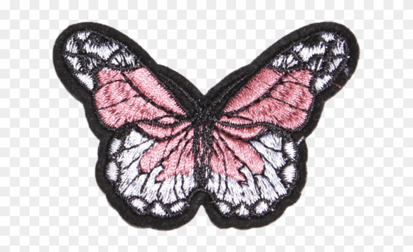 Custom Pink Butterfly Embroidery Patches - Embroidery Clipart