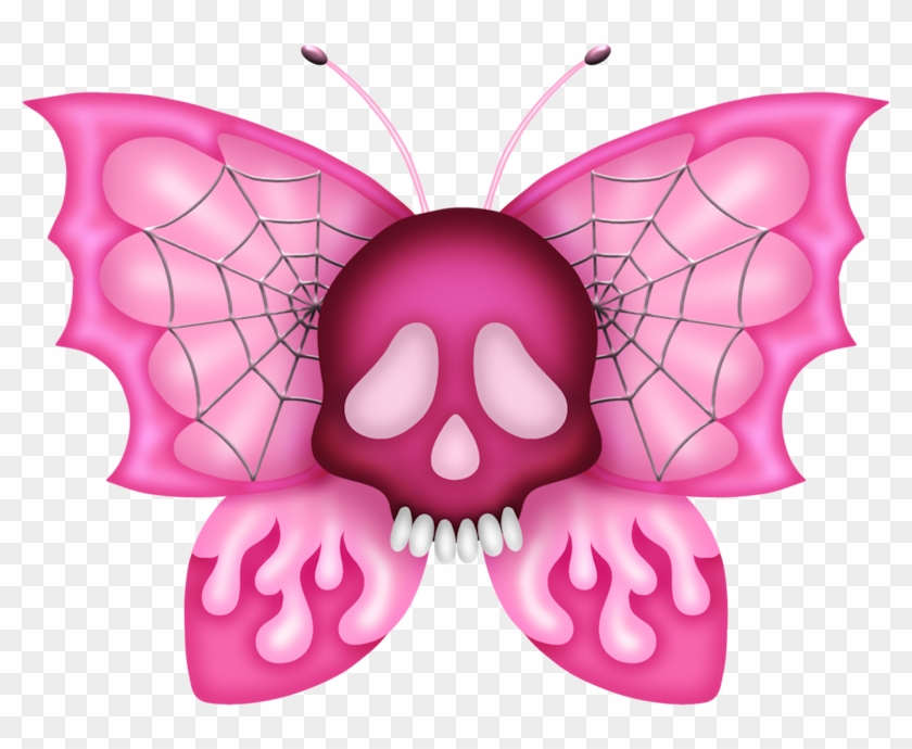 Skull Clipart Butterfly - Sugar Skull Butterfly - Png Download