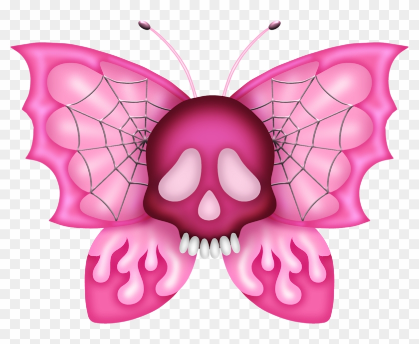 Skull Clipart Butterfly - Sugar Skull Butterfly - Png Download #2739435