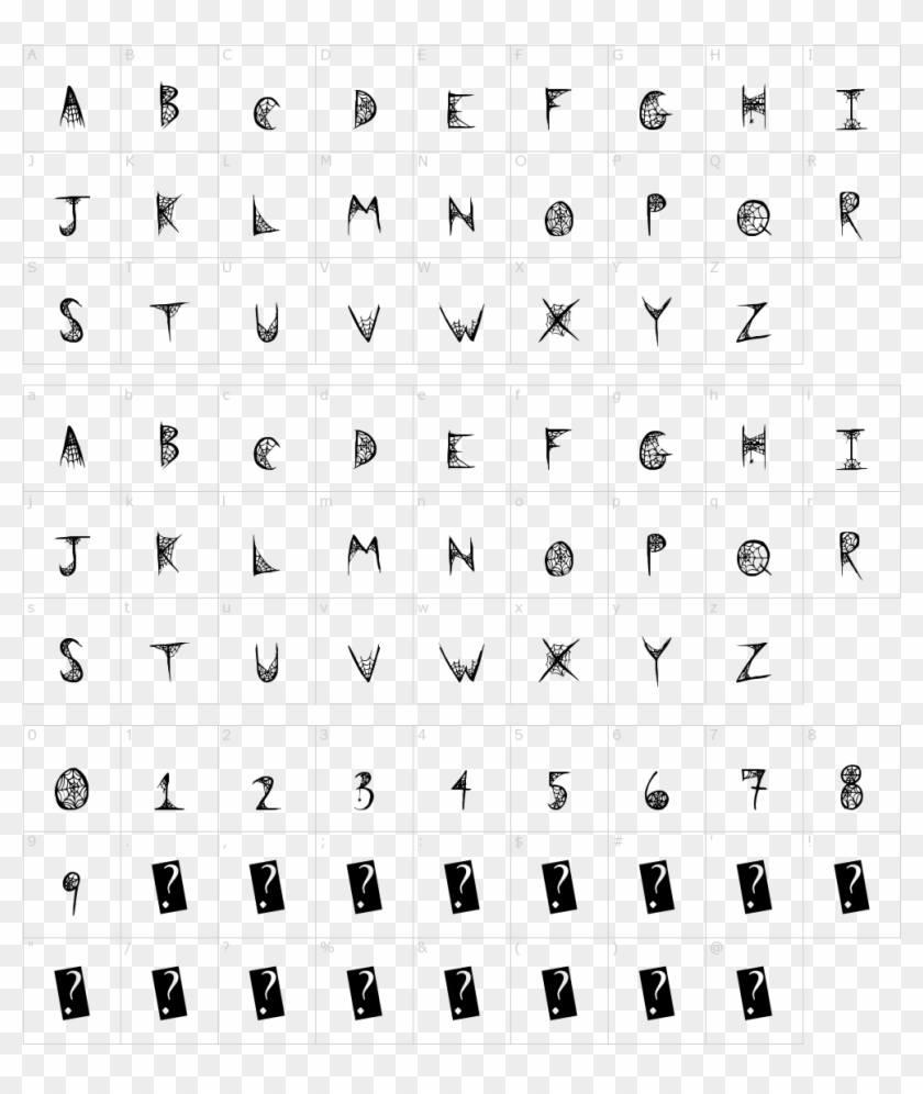 Black Widow - Jasper Font Clipart