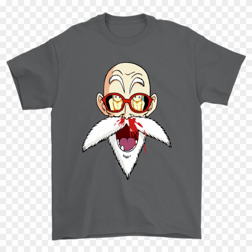 Perverted Master Roshi Nose Bleeding Dragon Ball Shirts - Master Roshi Bleeding Nose Clipart