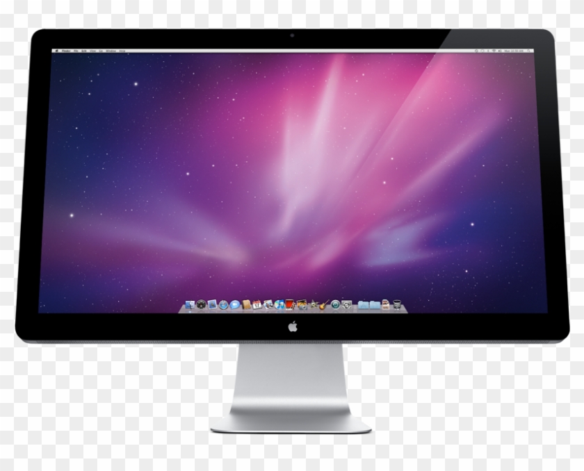 Apple's New 27-inch Led Cinema Display - Mac Os X Monitor Clipart