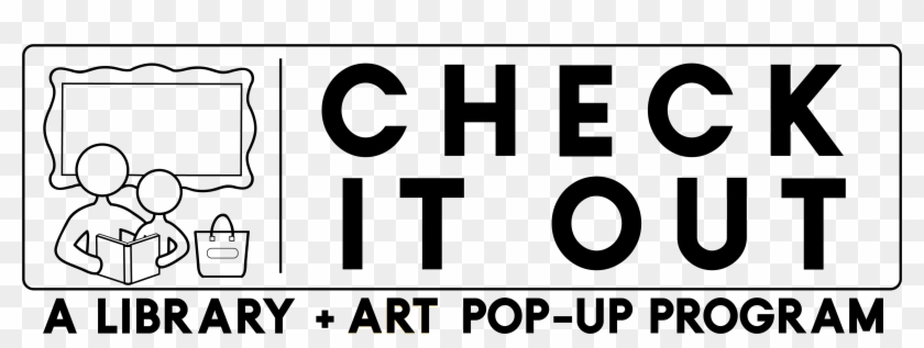 Parent And Child Reading A Book In Gallery - Poster Clipart