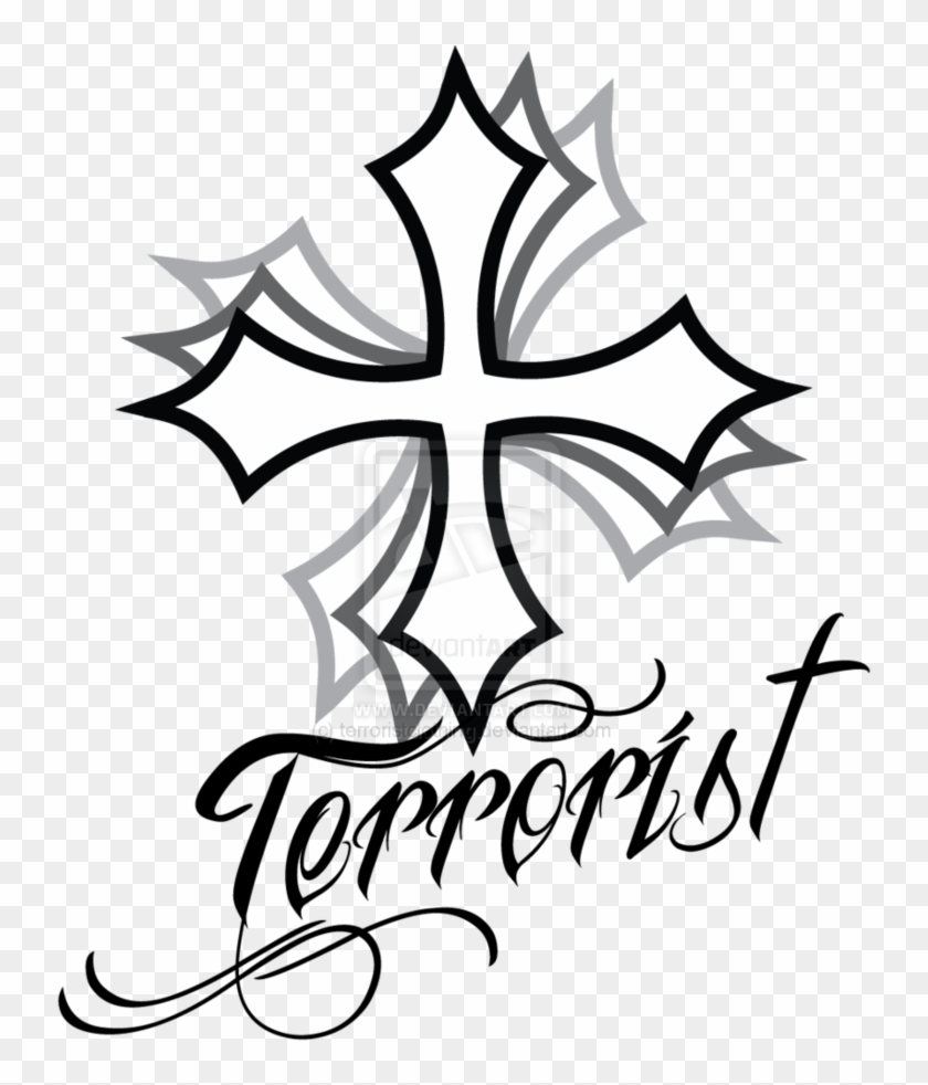 Gothic Cross Logo - Logo Terrorist Clipart