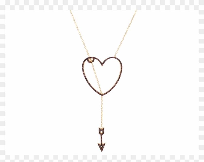 Gold Vermeil Elevator Pendant With A Large Heart And - Locket Clipart #2740996